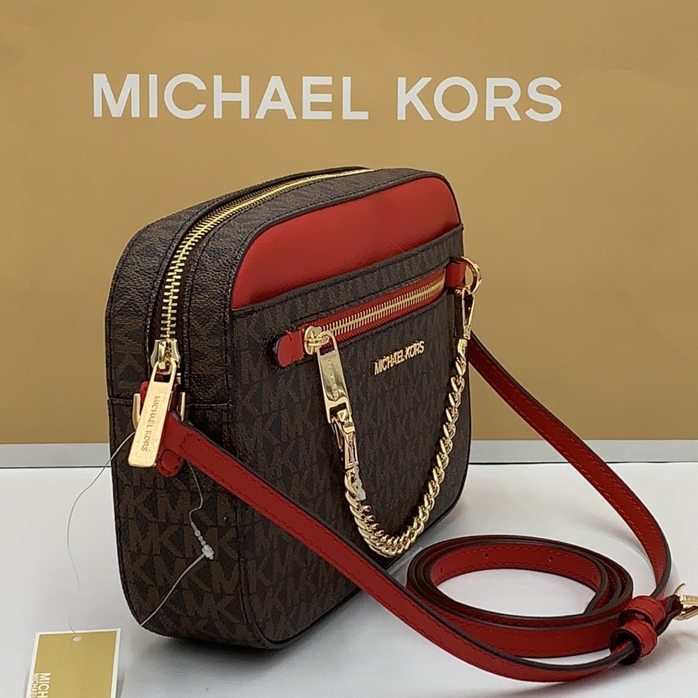 Michael Kors Jet Set Large Logo Crossbody Bag - Picture 13 of 16